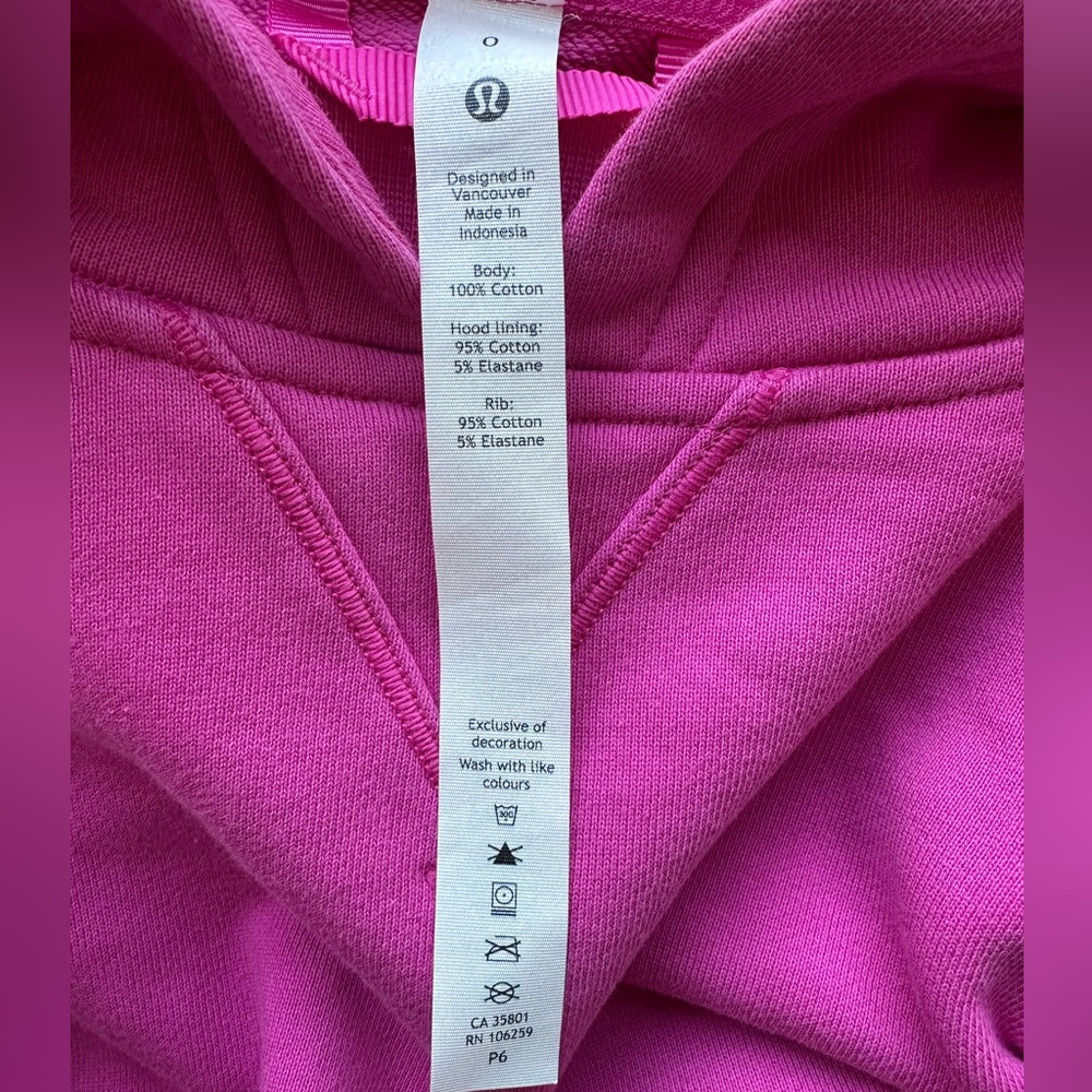 Lululemon All Yours Cropped Hoodie - Sonic Pink - Picture 9 of 10